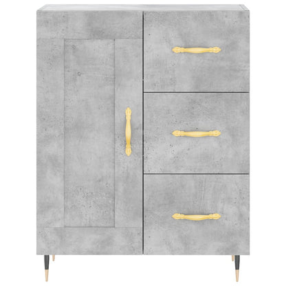 Dressoir 69,5X34X90 Cm Bewerkt Hout Betongrijs