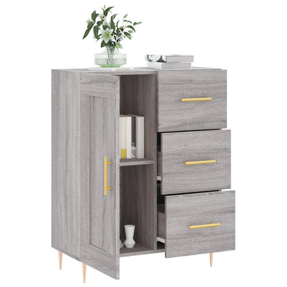 Dressoir 69,5X34X90 Cm Bewerkt Hout Grijs Sonoma Eikenkleurig