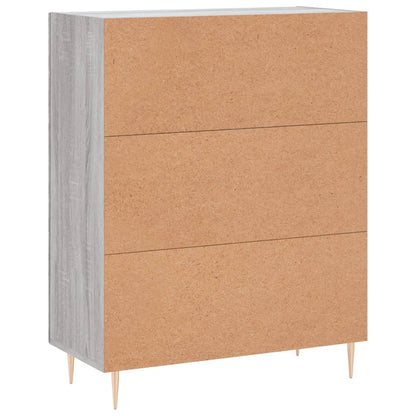 Dressoir 69,5X34X90 Cm Bewerkt Hout Grijs Sonoma Eikenkleurig