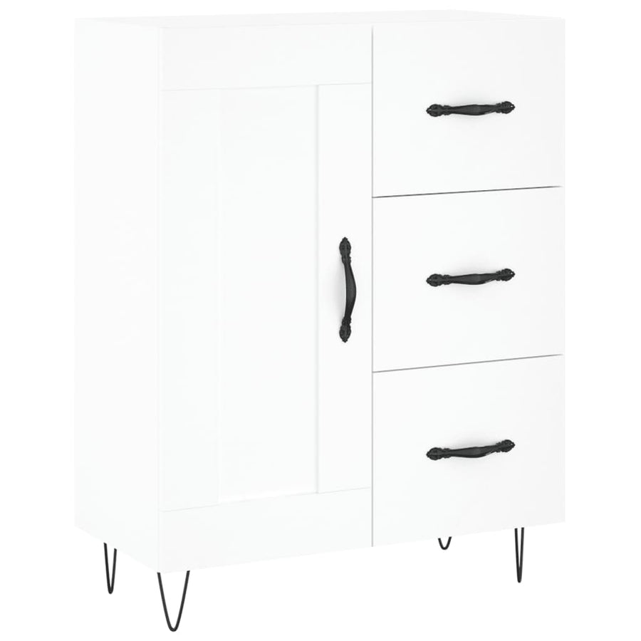 Dressoir 69,5X34X90 Cm Bewerkt Hout Wit