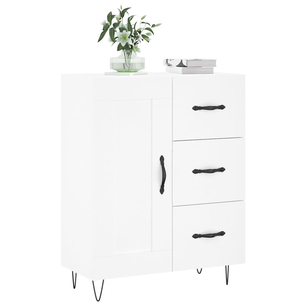 Dressoir 69,5X34X90 Cm Bewerkt Hout Wit