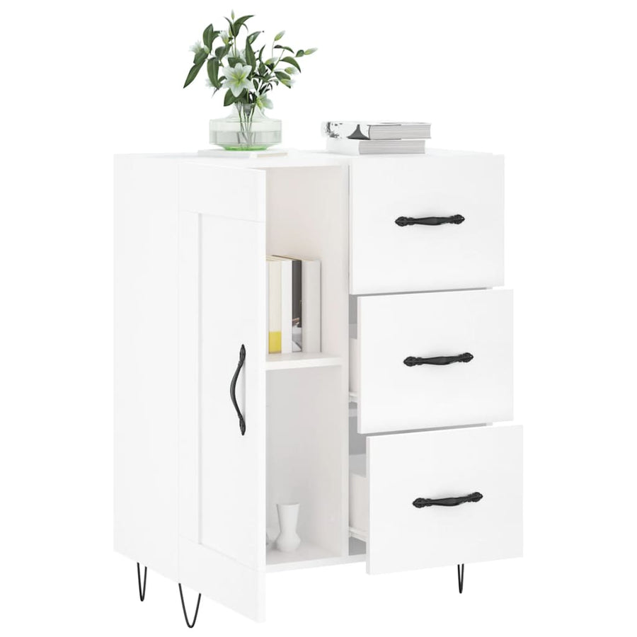 Dressoir 69,5X34X90 Cm Bewerkt Hout Wit