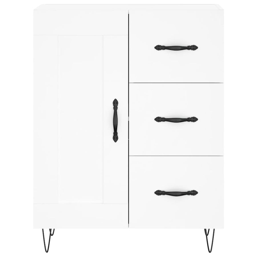 Dressoir 69,5X34X90 Cm Bewerkt Hout Wit