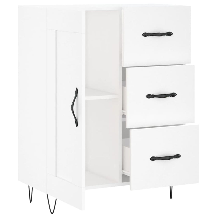 Dressoir 69,5X34X90 Cm Bewerkt Hout Wit