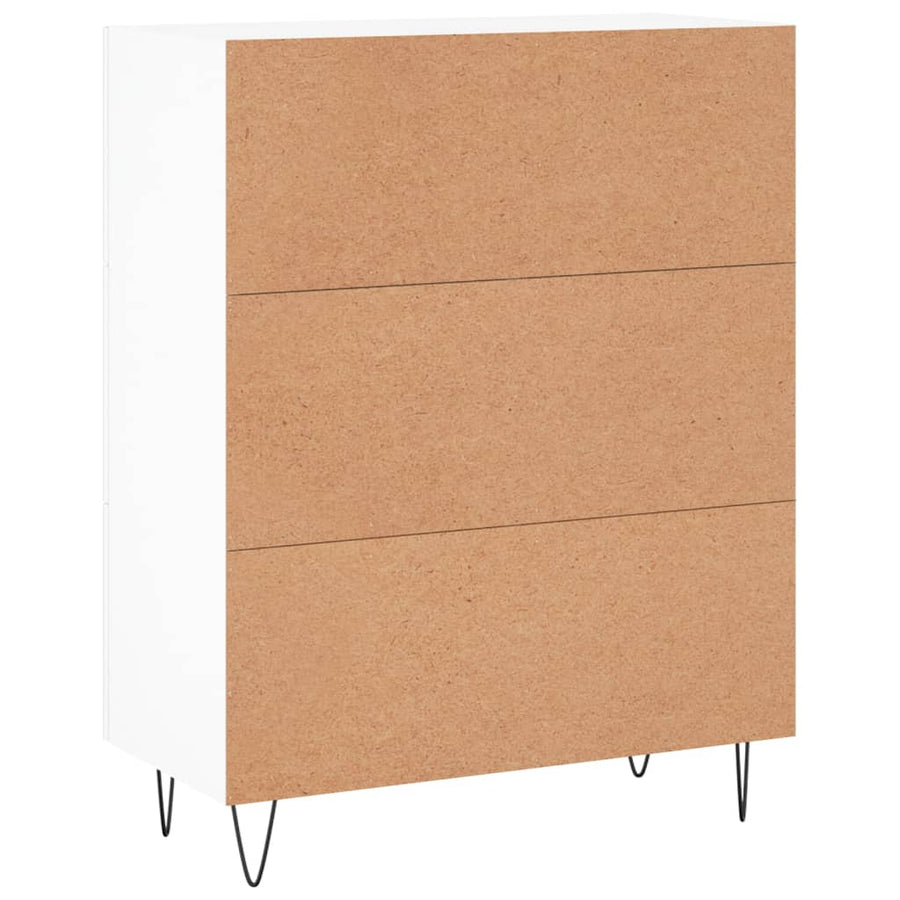 Dressoir 69,5X34X90 Cm Bewerkt Hout Wit
