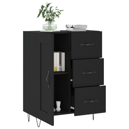 Dressoir 69,5X34X90 Cm Bewerkt Hout Zwart