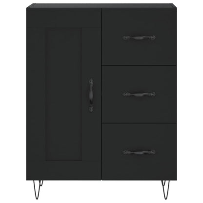 Dressoir 69,5X34X90 Cm Bewerkt Hout Zwart
