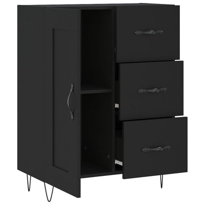 Dressoir 69,5X34X90 Cm Bewerkt Hout Zwart
