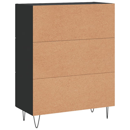 Dressoir 69,5X34X90 Cm Bewerkt Hout Zwart