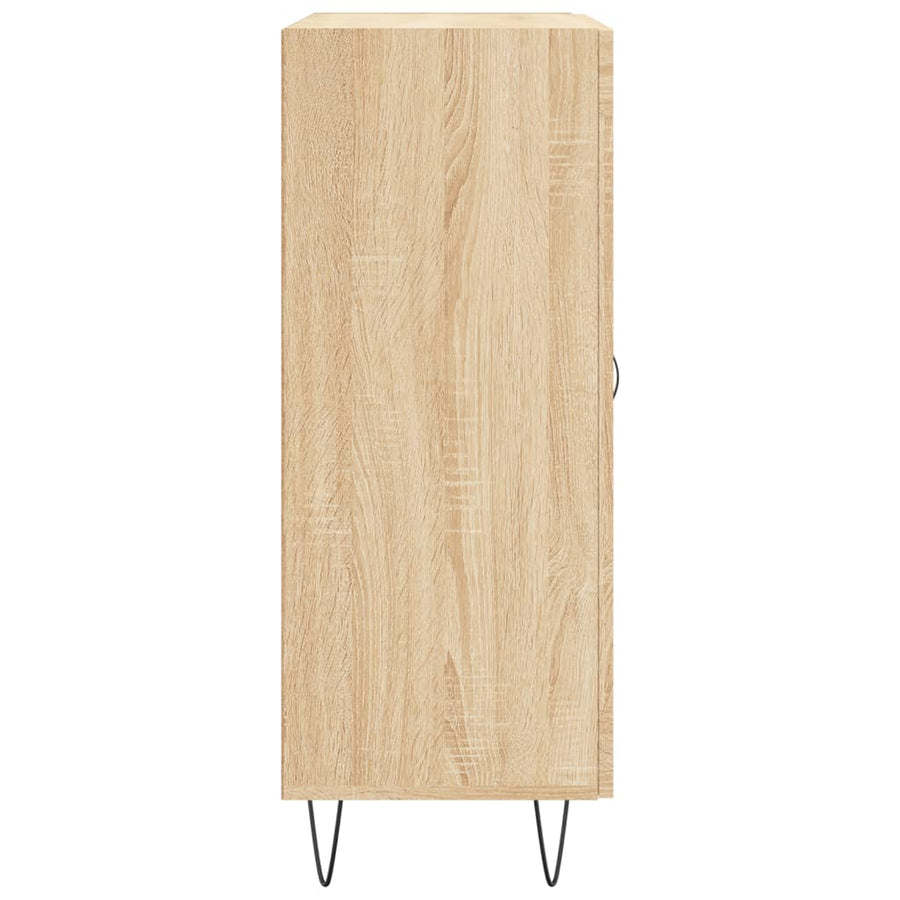 Dressoir 69,5X34X90 Cm Bewerkt Hout Sonoma Eikenkleurig