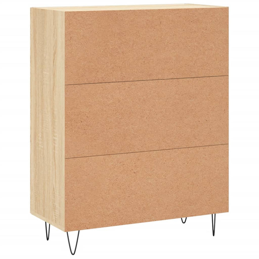 Dressoir 69,5X34X90 Cm Bewerkt Hout Sonoma Eikenkleurig