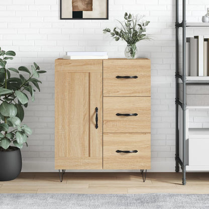 Dressoir 69,5X34X90 Cm Bewerkt Hout Sonoma Eikenkleurig