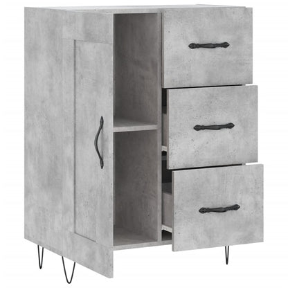 Dressoir 69,5X34X90 Cm Bewerkt Hout Betongrijs