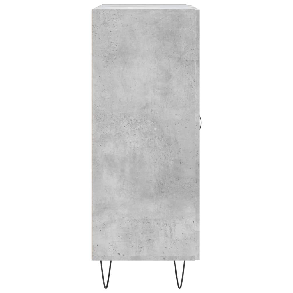Dressoir 69,5X34X90 Cm Bewerkt Hout Betongrijs