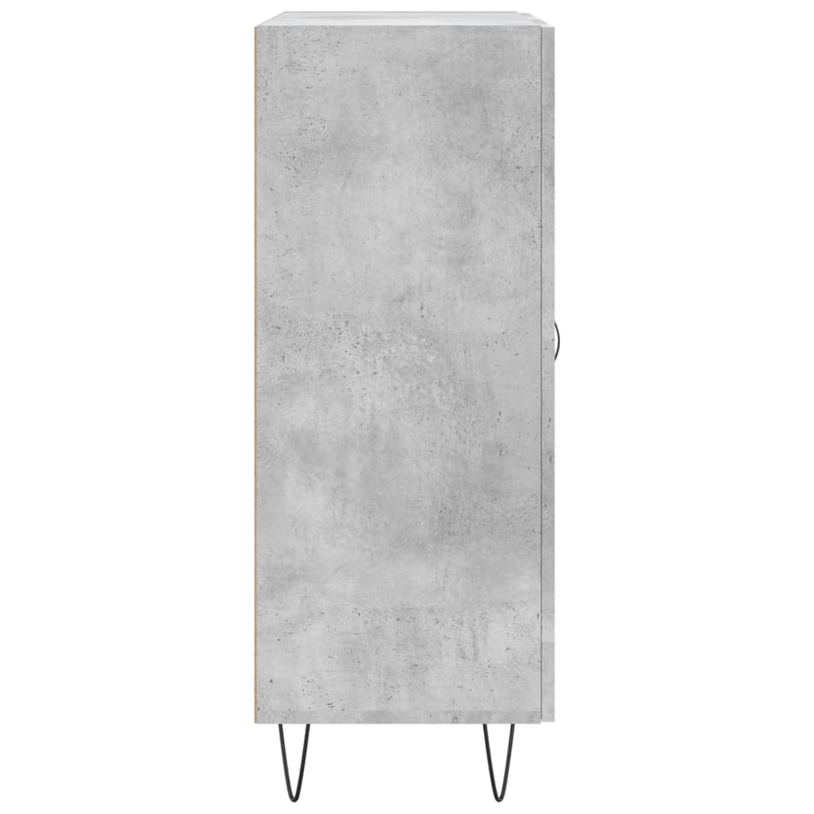 Dressoir 69,5X34X90 Cm Bewerkt Hout Betongrijs