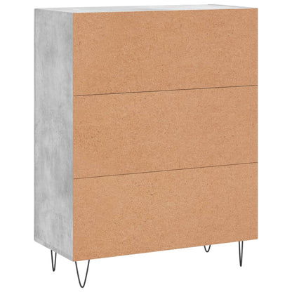 Dressoir 69,5X34X90 Cm Bewerkt Hout Betongrijs