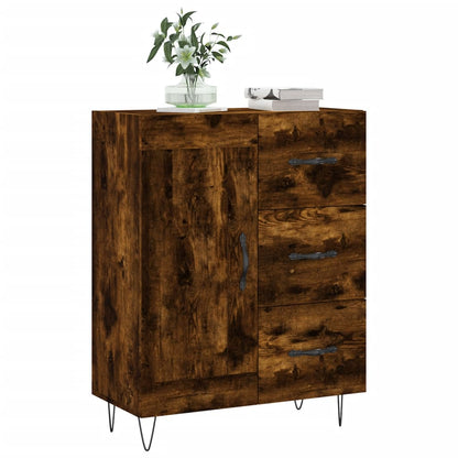 Dressoir 69,5X34X90 Cm Bewerkt Hout Kleurig Gerookt eiken