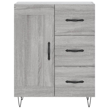 Dressoir 69,5X34X90 Cm Bewerkt Hout Eikenkleurig Grijs sonoma