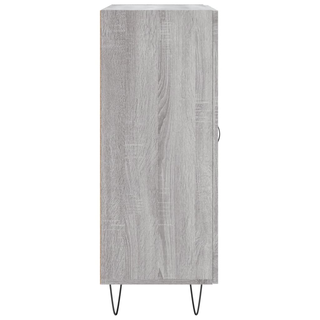 Dressoir 69,5X34X90 Cm Bewerkt Hout Eikenkleurig Grijs sonoma