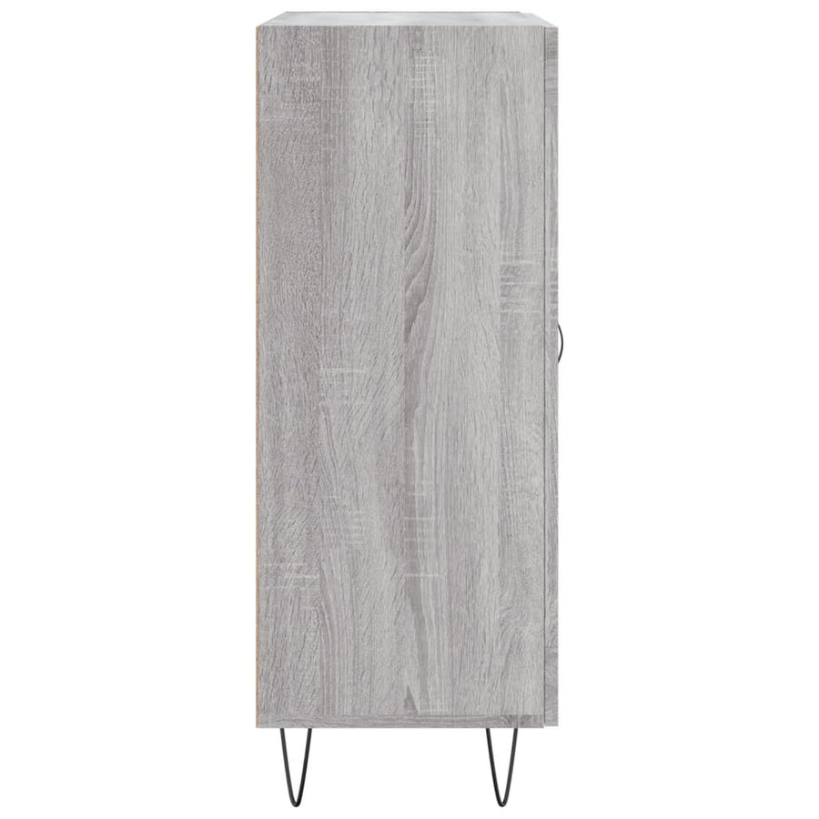 Dressoir 69,5X34X90 Cm Bewerkt Hout Eikenkleurig Grijs sonoma