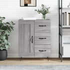 Dressoir 69,5x34x90 cm bewerkt hout grijs