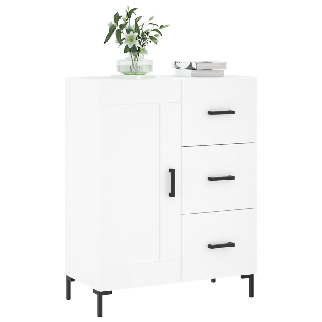 Dressoir 69,5X34X90 Cm Bewerkt Hout Wit