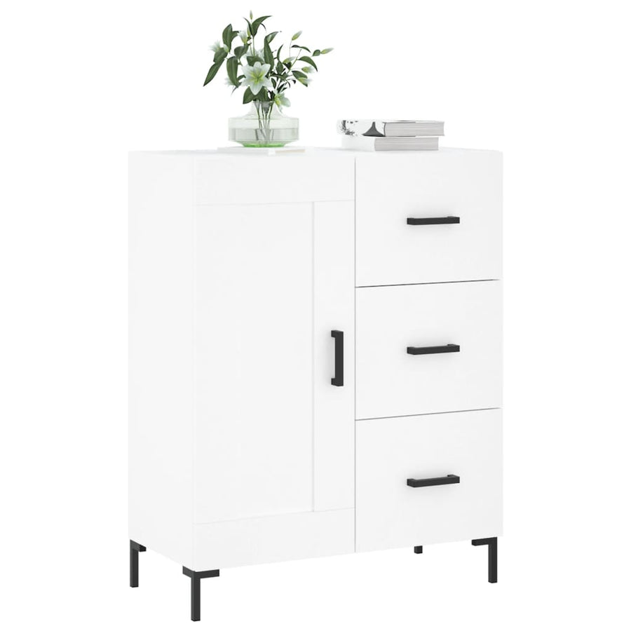 Dressoir 69,5X34X90 Cm Bewerkt Hout Wit