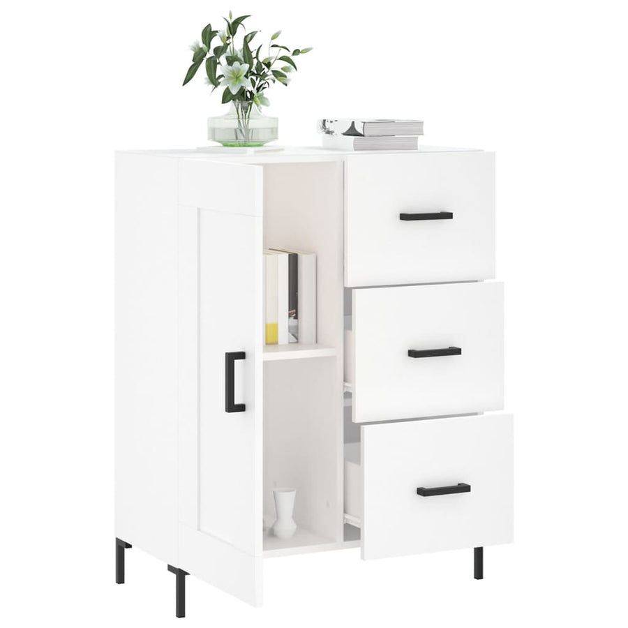 Dressoir 69,5X34X90 Cm Bewerkt Hout Wit