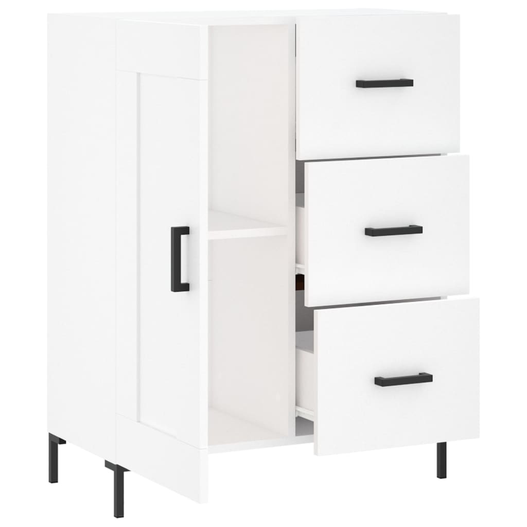 Dressoir 69,5X34X90 Cm Bewerkt Hout Wit