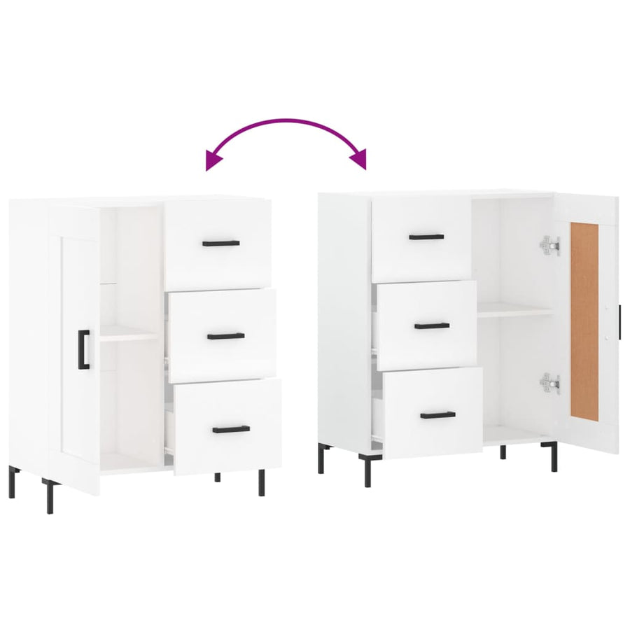 Dressoir 69,5X34X90 Cm Bewerkt Hout Wit