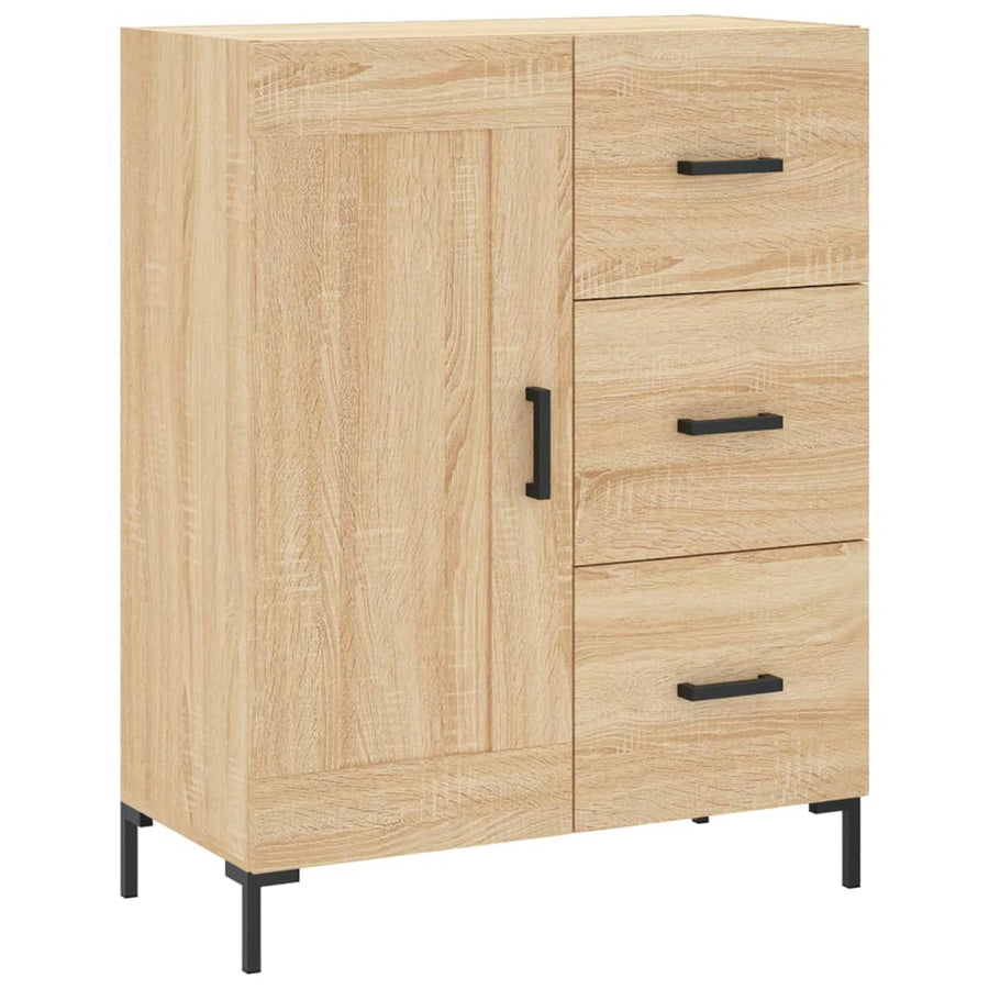 Dressoir 69,5X34X90 Cm Bewerkt Hout Kleurig Sonoma eiken