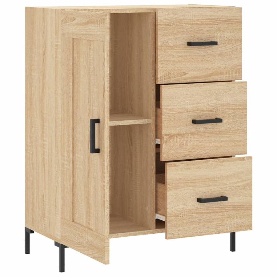 Dressoir 69,5X34X90 Cm Bewerkt Hout Kleurig Sonoma eiken