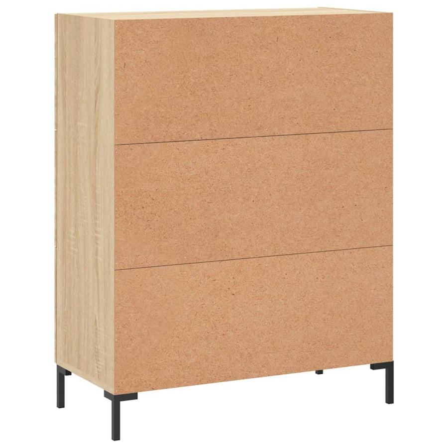 Dressoir 69,5X34X90 Cm Bewerkt Hout Kleurig Sonoma eiken
