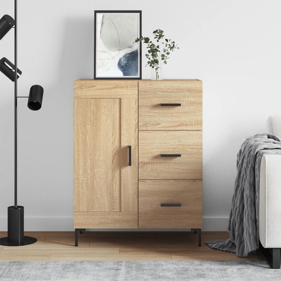 Dressoir 69,5X34X90 Cm Bewerkt Hout Kleurig Sonoma eiken