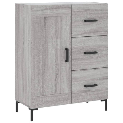 Dressoir 69,5X34X90 Cm Bewerkt Hout Eikenkleurig Grijs sonoma