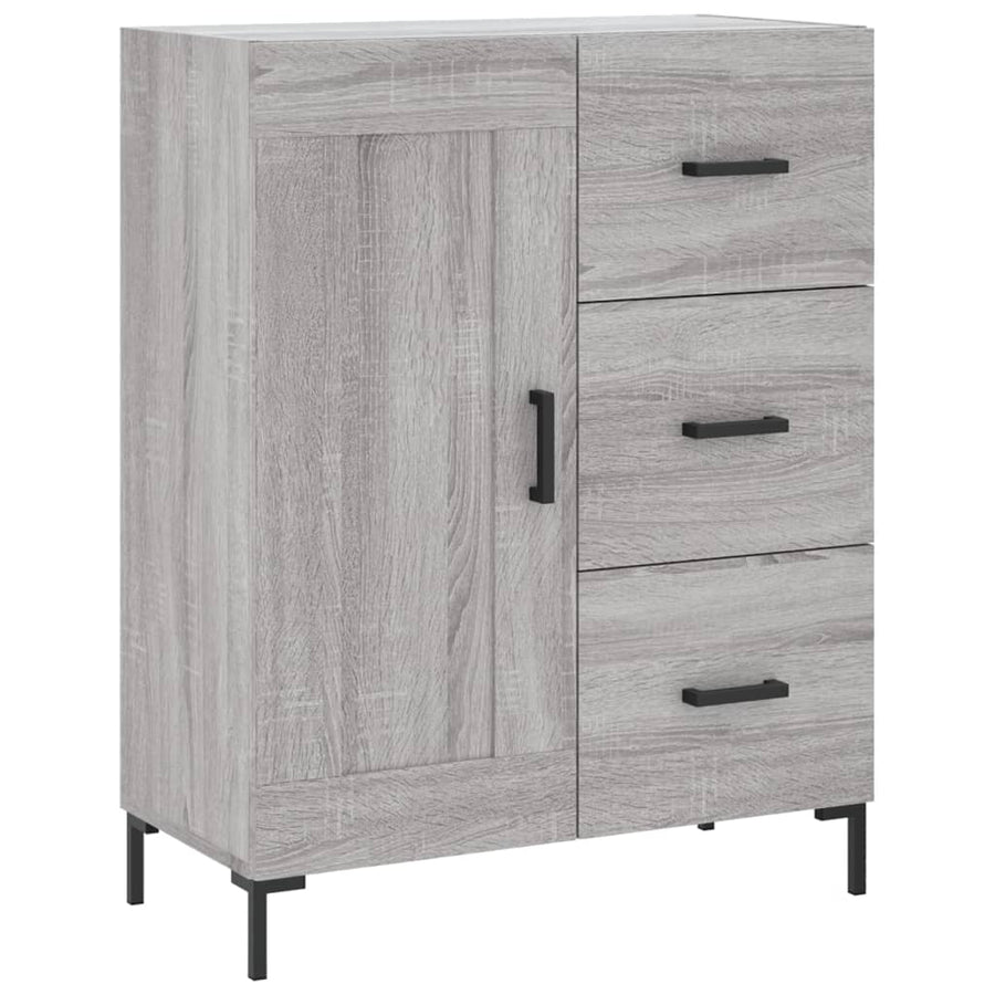 Dressoir 69,5X34X90 Cm Bewerkt Hout Eikenkleurig Grijs sonoma