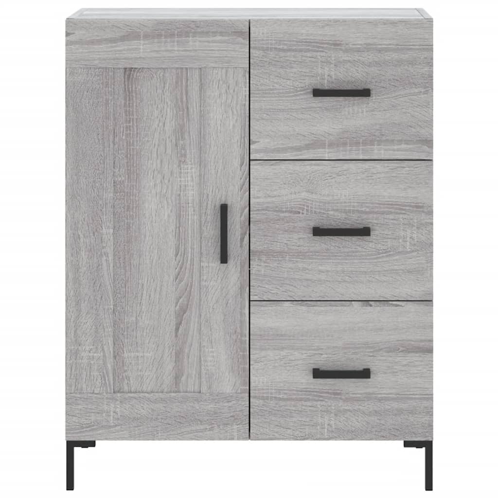 Dressoir 69,5X34X90 Cm Bewerkt Hout Eikenkleurig Grijs sonoma