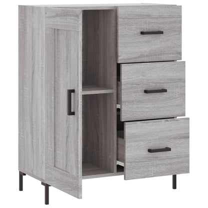 Dressoir 69,5X34X90 Cm Bewerkt Hout Eikenkleurig Grijs sonoma