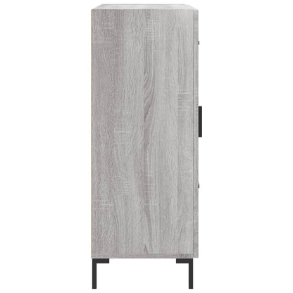 Dressoir 69,5X34X90 Cm Bewerkt Hout Eikenkleurig Grijs sonoma