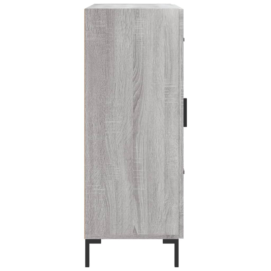 Dressoir 69,5X34X90 Cm Bewerkt Hout Eikenkleurig Grijs sonoma