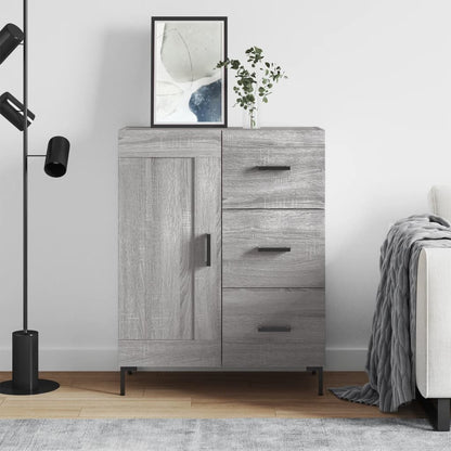 Dressoir 69,5X34X90 Cm Bewerkt Hout Eikenkleurig Grijs sonoma