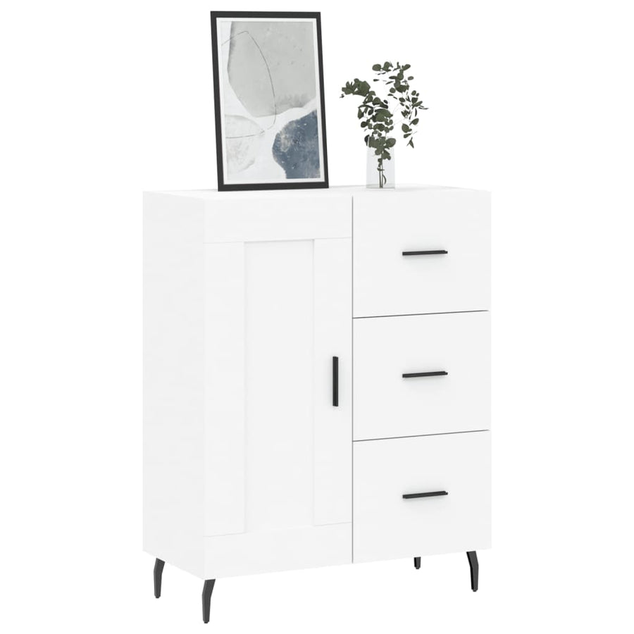 Dressoir 69,5X34X90 Cm Bewerkt Hout Wit