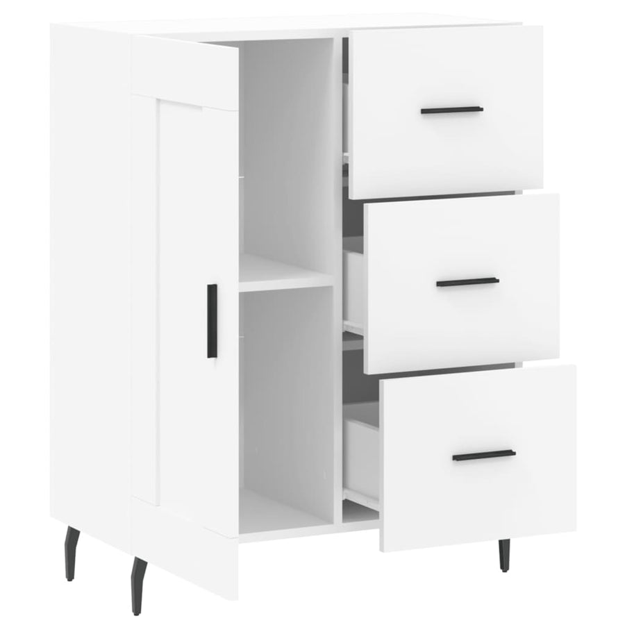 Dressoir 69,5X34X90 Cm Bewerkt Hout Wit