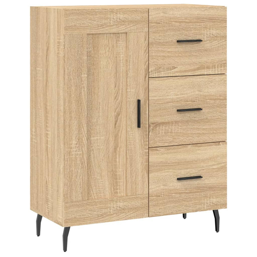 Dressoir 69,5X34X90 Cm Bewerkt Hout Kleurig Sonoma eiken