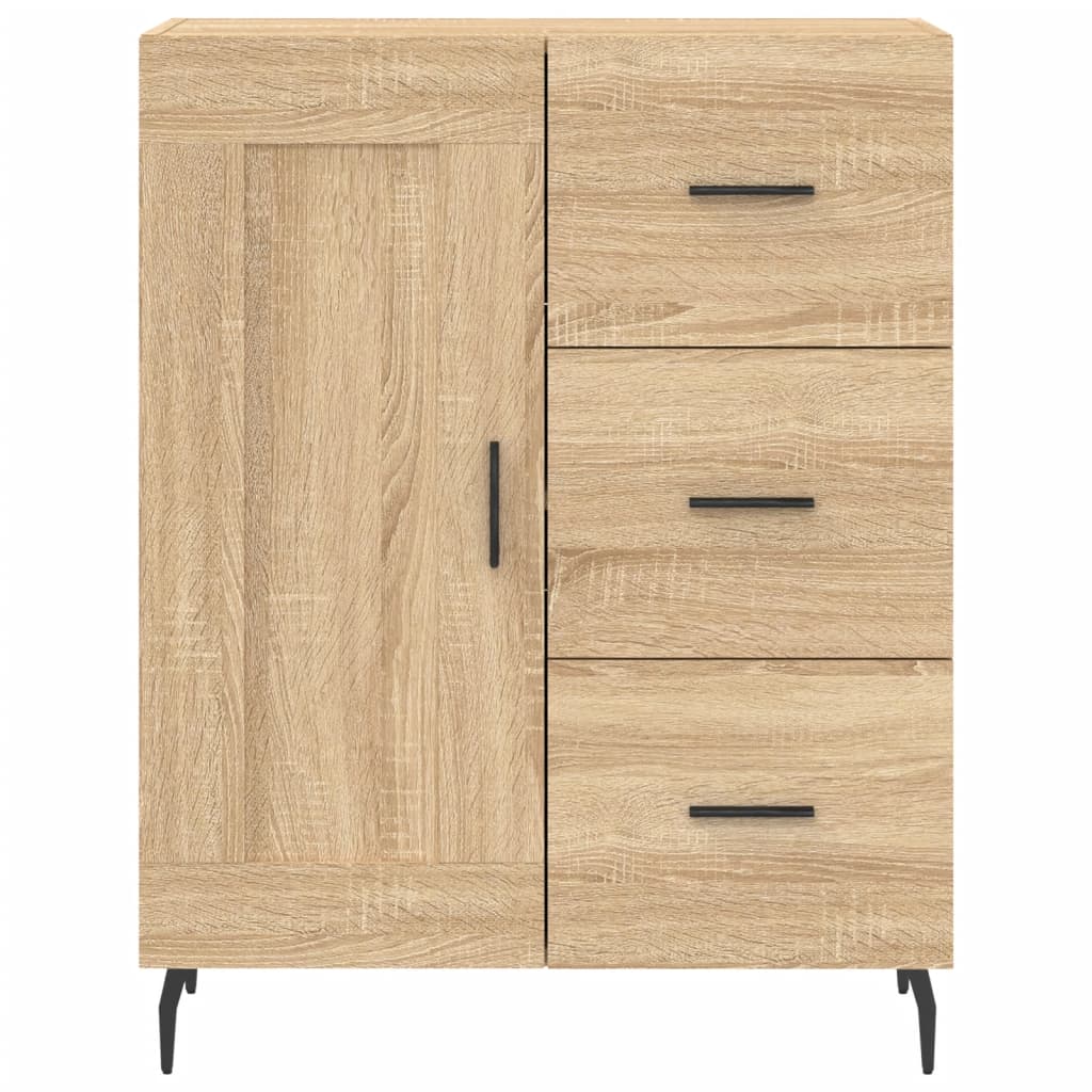 Dressoir 69,5X34X90 Cm Bewerkt Hout Kleurig Sonoma eiken