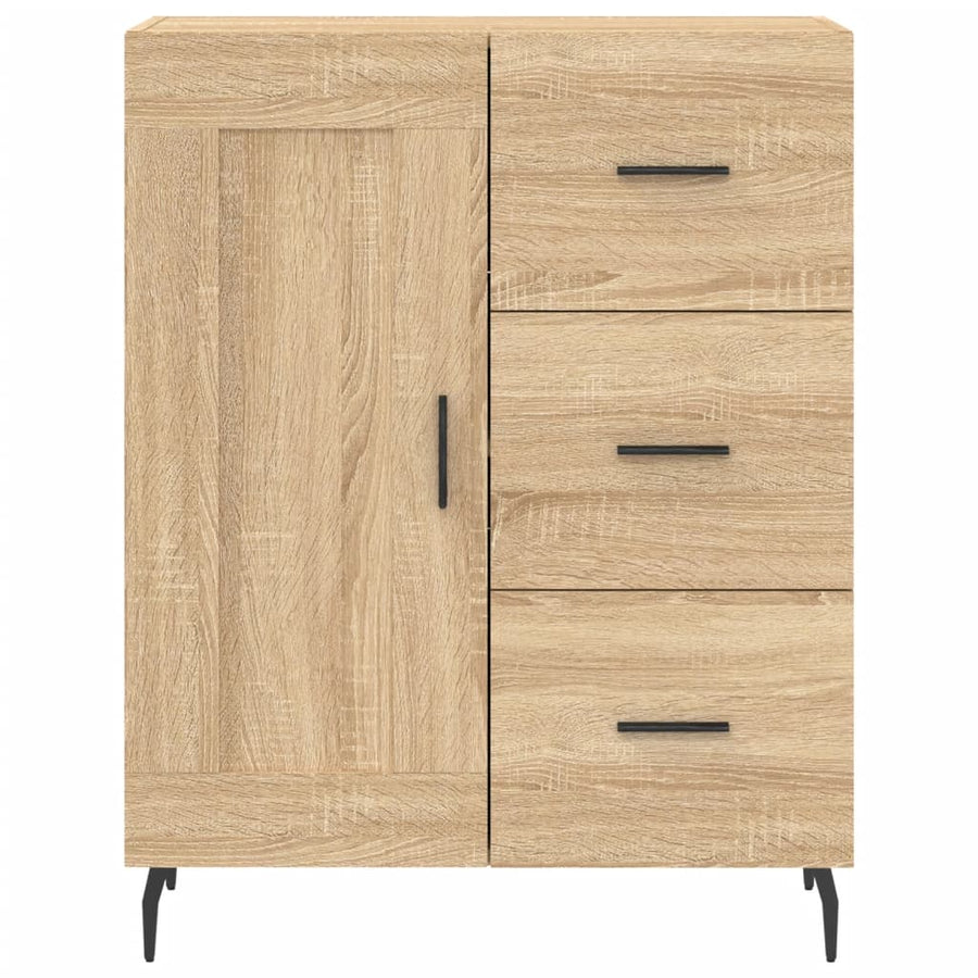Dressoir 69,5X34X90 Cm Bewerkt Hout Kleurig Sonoma eiken