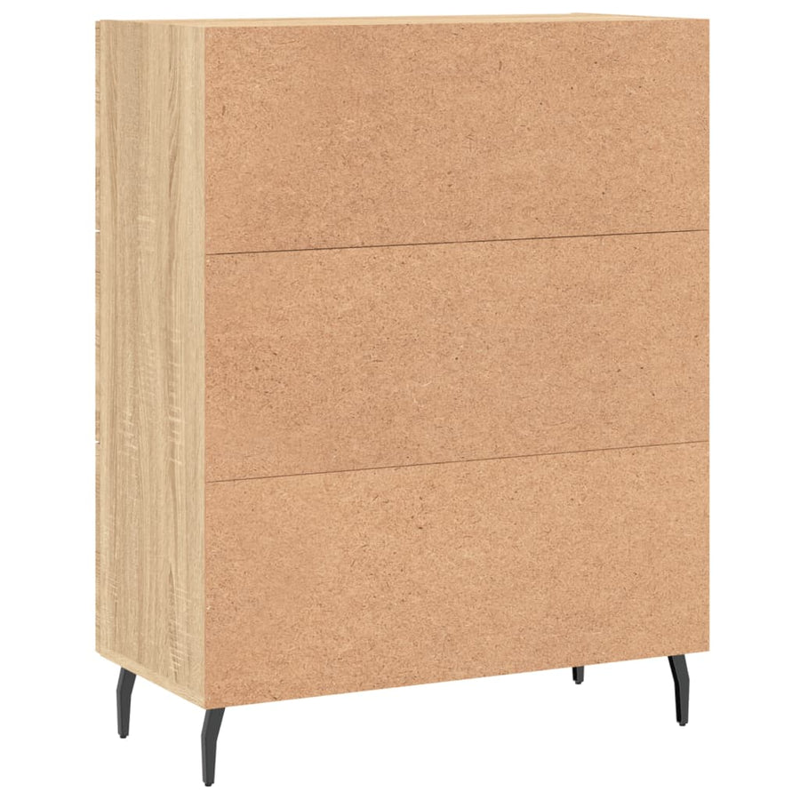 Dressoir 69,5X34X90 Cm Bewerkt Hout Kleurig Sonoma eiken