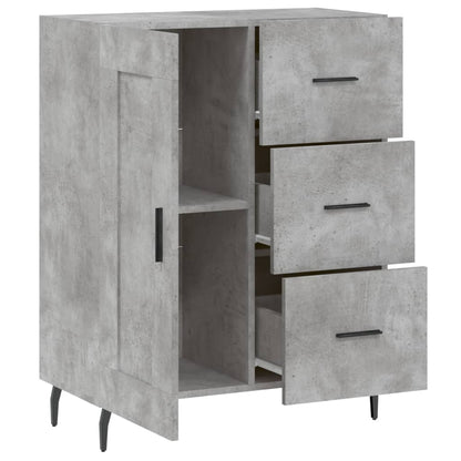 Dressoir 69,5X34X90 Cm Bewerkt Hout Betongrijs