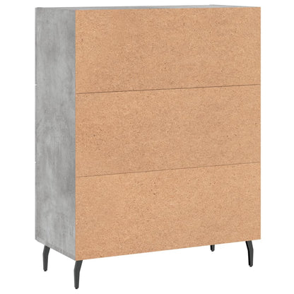 Dressoir 69,5X34X90 Cm Bewerkt Hout Betongrijs