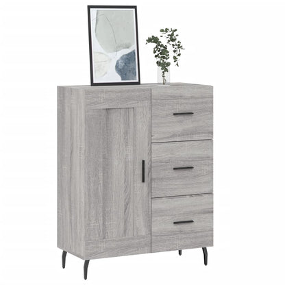 Dressoir 69,5X34X90 Cm Bewerkt Hout Eikenkleurig Grijs sonoma